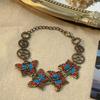 Palace Style Bracelet, Butterfly Gear Bracelet with Strong Enamel Technology, Adjustable Chain Women Bracelet for Jewelry Gift