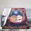 Bubu & Dudu Heart Love Plush Blankets Kids Adult  Flannel Throw Blanket For Outdoor Super Soft Customized Quality Bedspread Gift