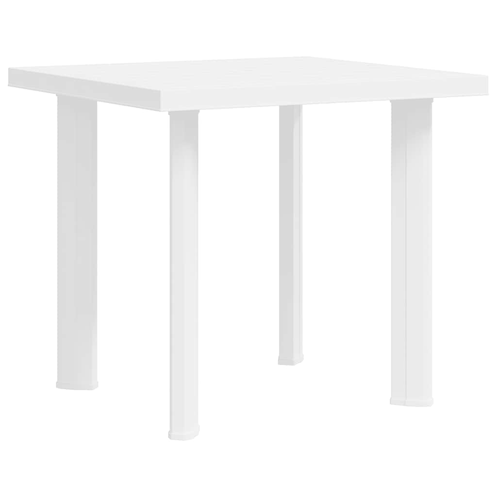 Gartentisch Weiß 80 x 75 x 72 cm Kunststoff