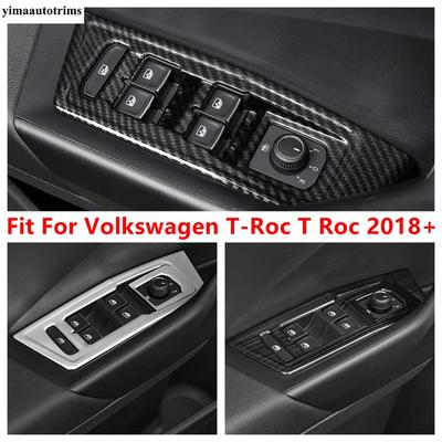 Voor Volkswagen T-Roc T Roc 2018 - 2025 Auto Binnendeur Armleuning Raamheffing Knop Paneel Decoratie Sequ Cover Trim Accessoires