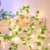 Solar-Powered Eucalyptus Vine String Lights