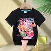 2025 New KPop Demon Hunter Saja Cartoon Boy Round Neck Printed Fashion Casual Kids T-Shirt