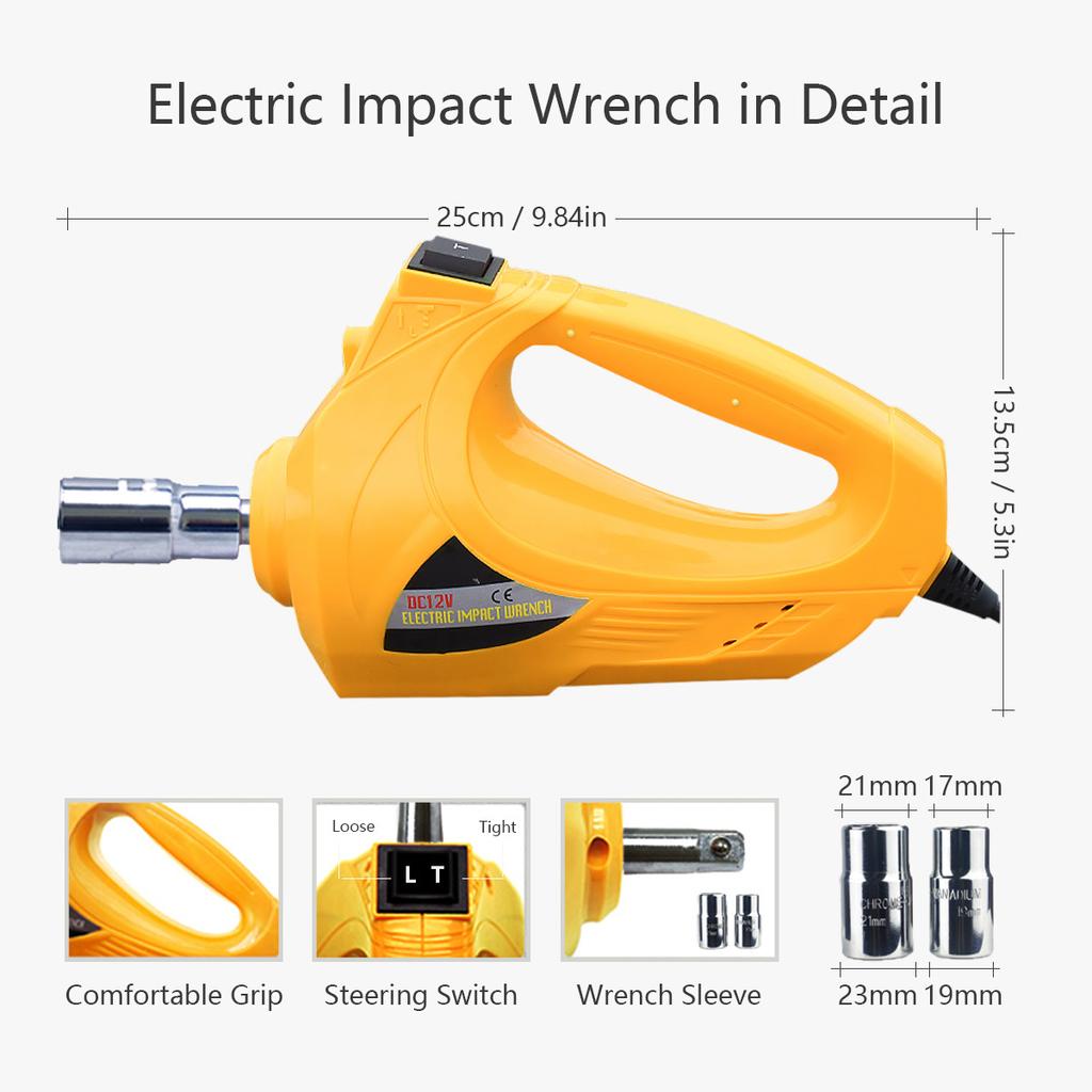 Portable 3 In 1 DC12V 3T Household Electric Car Jack 120-370/420mm Lifting Jack Scissor Jack with Electric Wrench and Comprssor