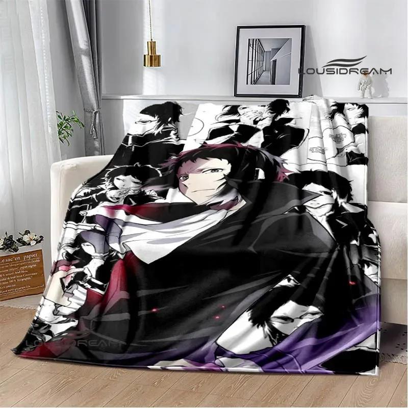 Cartoon Bungou Stray Dogs bedruckte Decken Picknickdecke Warme Flanelldecken Hausbettbezüge Decken für Betten Geburtstagsgeschenk