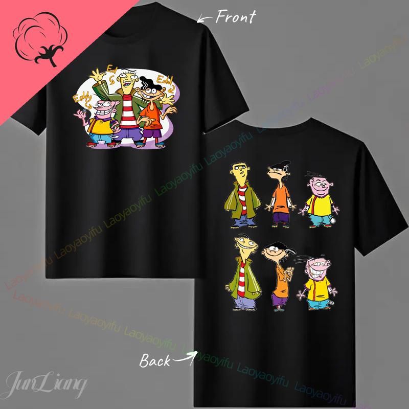 Ed Edd N Eddy Man Woman TShirt Cartoon Network TV Show Hip Hop Mens Tee Shirts Funny Tee Mens Tee Cotton Shirts