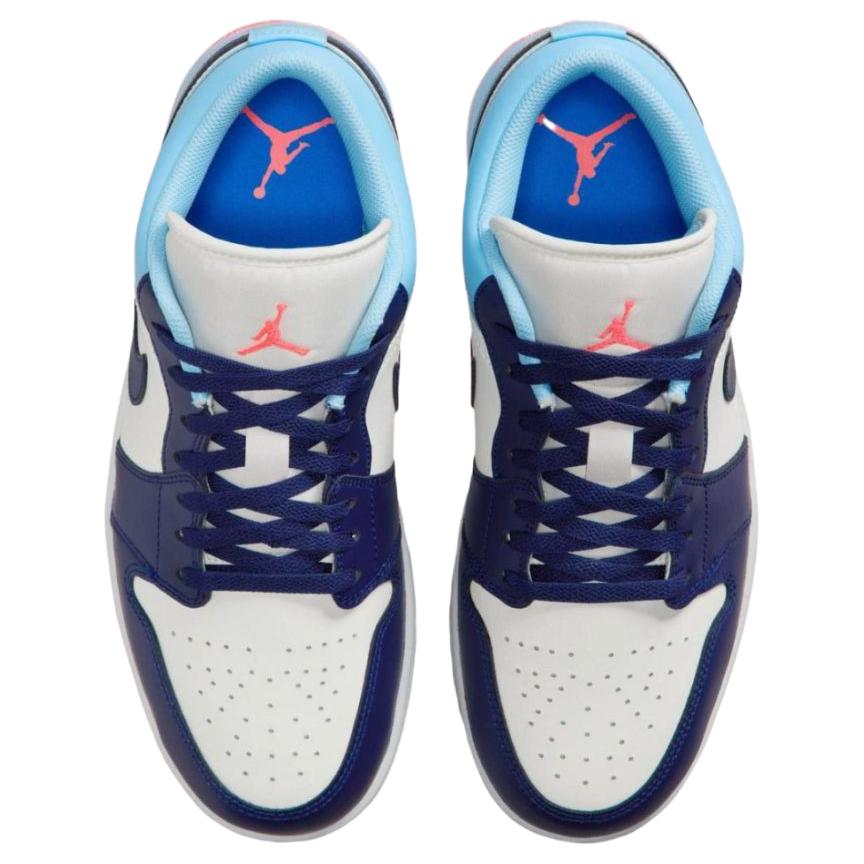 Air Jordan 1 Low Blue Chill Unisex Sneakers Sail Hot-Lava Blue-Void 553558-149
