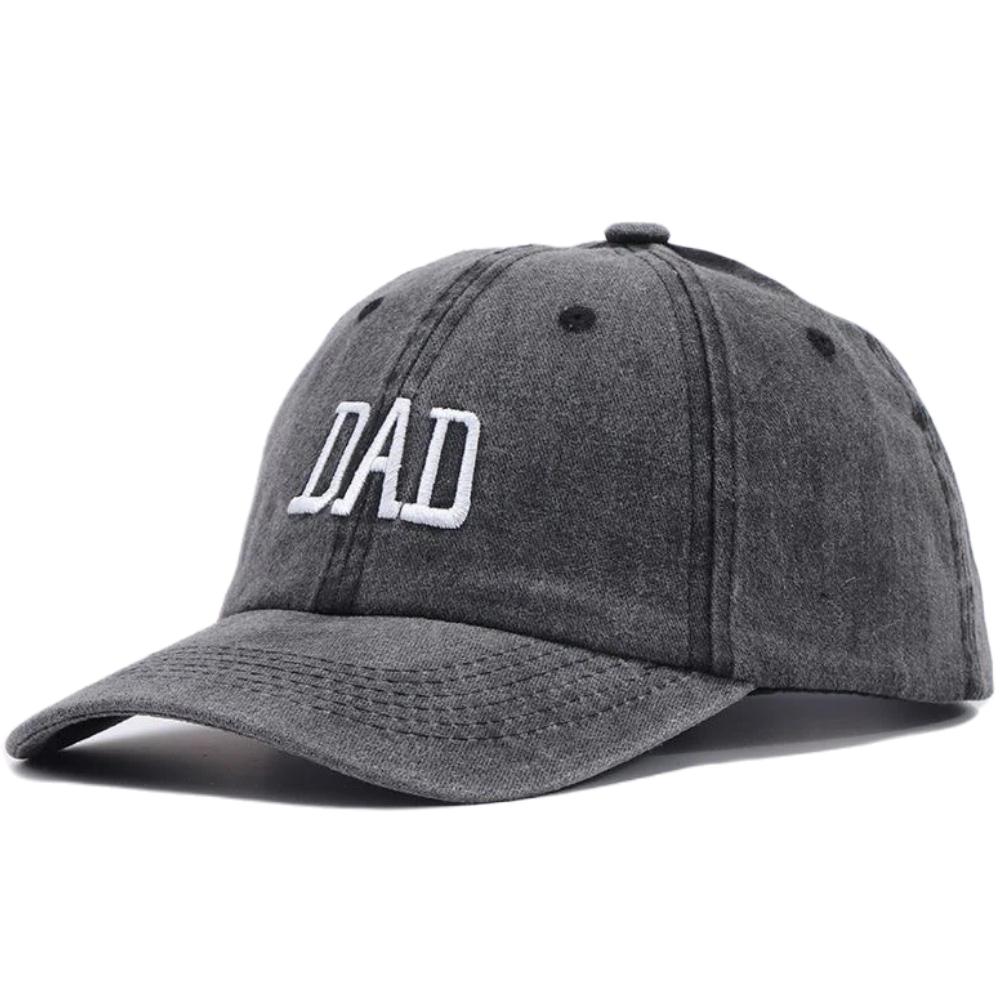 Unisex Washed Cotton Cap DAD MOM Embroidery Baseball Cap Outdoor Couple Chic Dad Hats