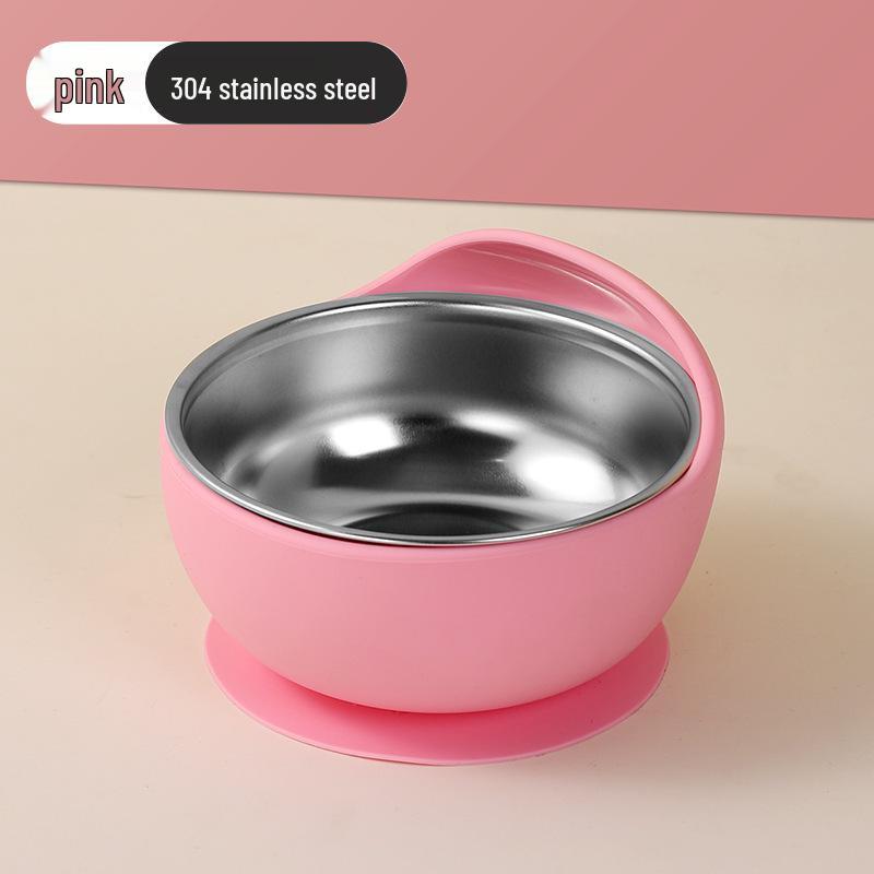 Silicone Snail Baby Bowl: Stainless Steel Suction Cup Bowl for Toddlers - Anti-Fall Training Bowl