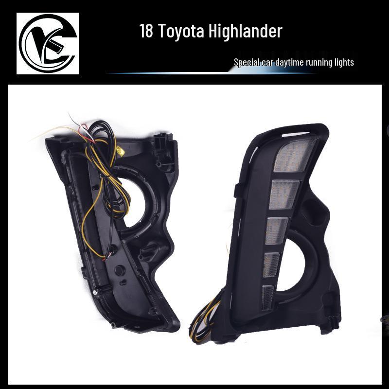 2018 Toyota Highlander LED Daytime Running Lights, Mustang Style Modification