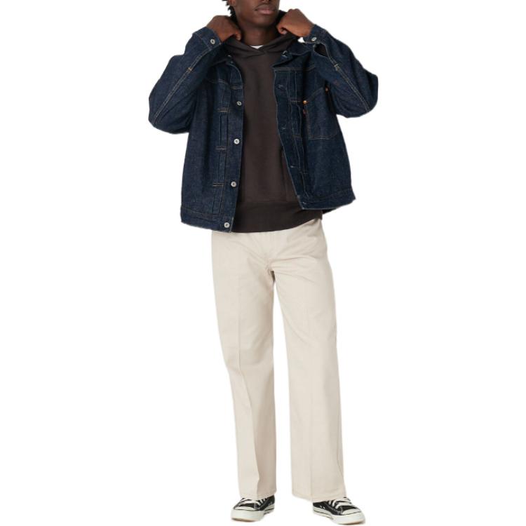 Giacca di Jeans a Maniche Lunghe con Colletto Button-Down Monocolore Levis Uomo Capispalla Blu A3174-0002