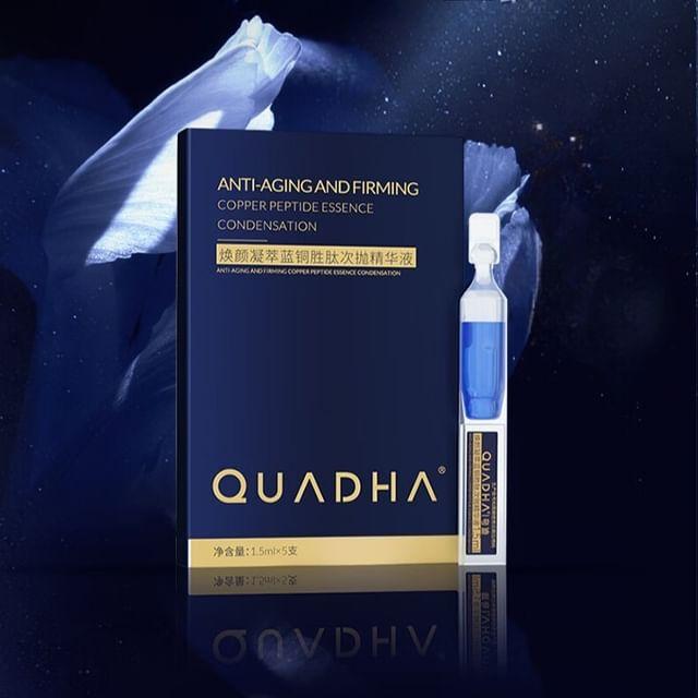 QUADHA - Антивозрастная и подтягивающая эссенция-концентрат с медными пептидами (Размер путешествия) Set (1.5ml X 5pcs)
