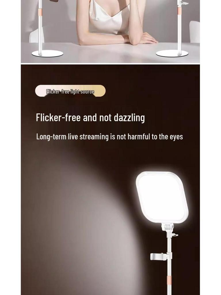 Live Streaming Soft Face Light with Desk and Floor Stand for Beauty and Photography