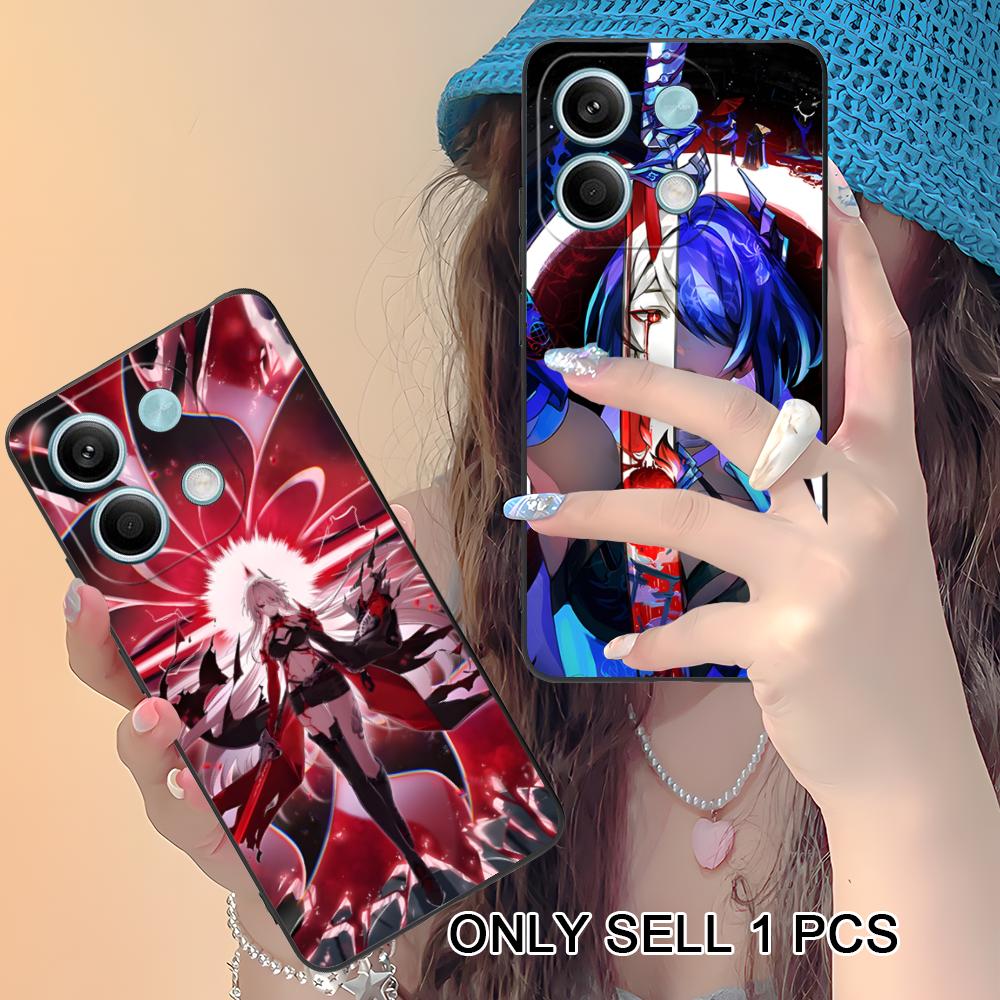 HSR Acheron Matte TPU Mobile Phone Case for Xiaomi Redmi Note 14 13 12 11 S Pro Plus 4G 5G Colorful Printing Cover