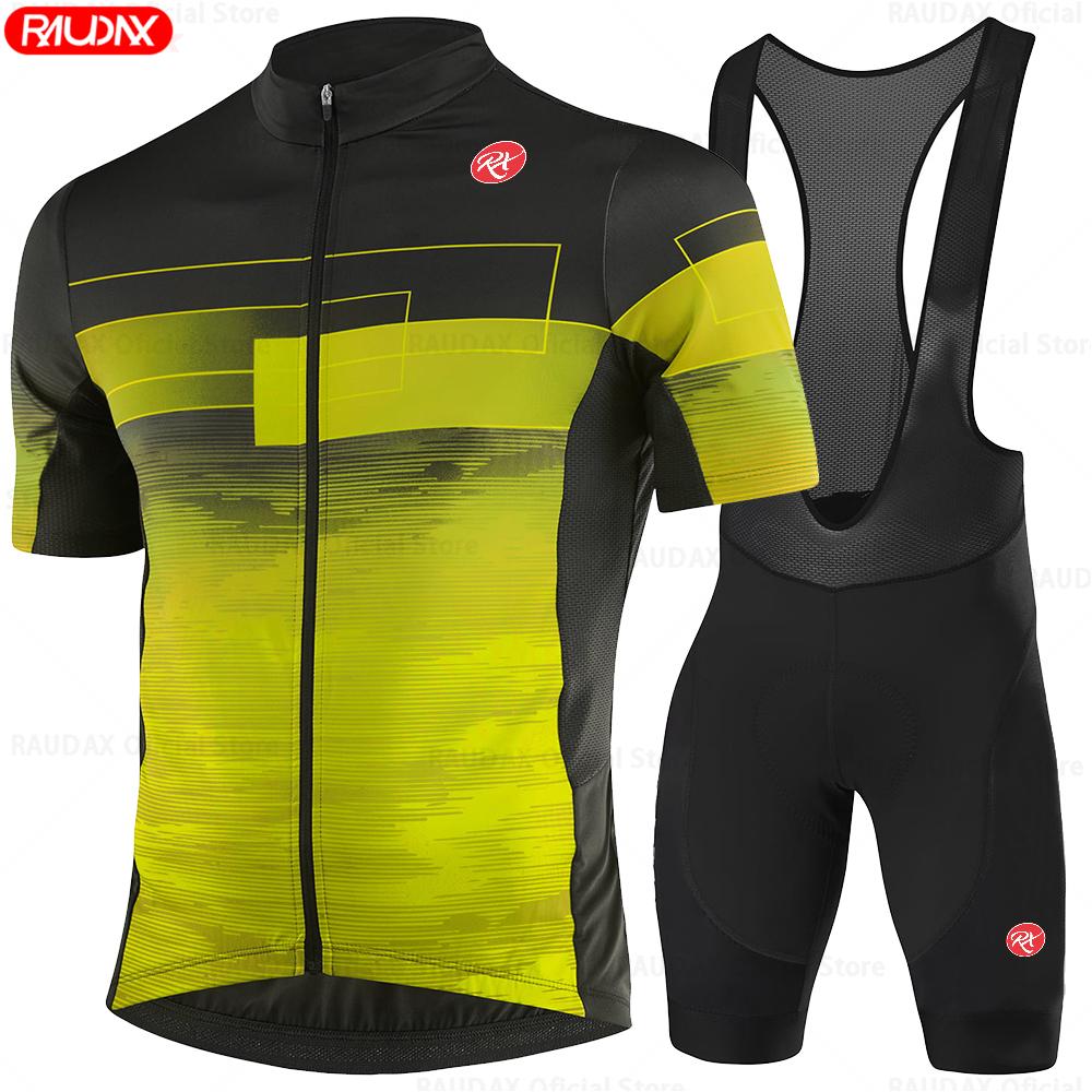 2026 Newest Raudax Sports Team Cycling Clothing Breathable Short Sleeve Cycling Jersey Set Mallot Ciclismo Hombre Verano Triathlon
