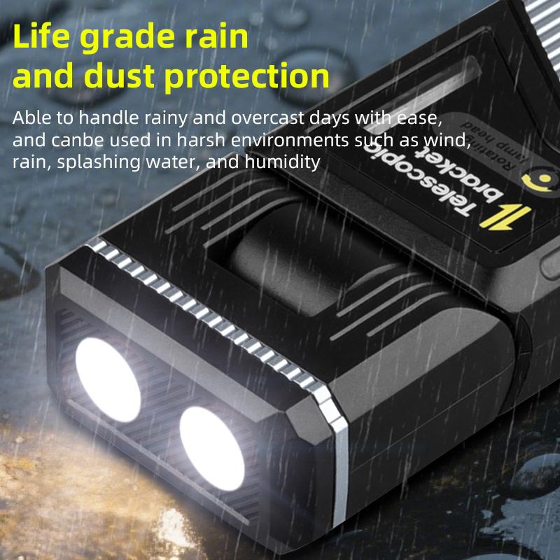 Multi-functional Work Light and Outdoor Camping Light Outdoor Retractable Magnetic Suction Work Light Rechargeable Flashlight