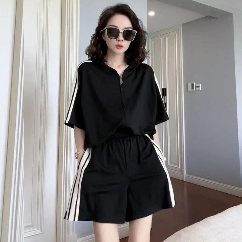 Summer Gothic Street Style Shorts Suits Women Casual Sports Jogger Loose Shorts Two Piece Sets Casual Y2k Harajuku Polo T-shirts