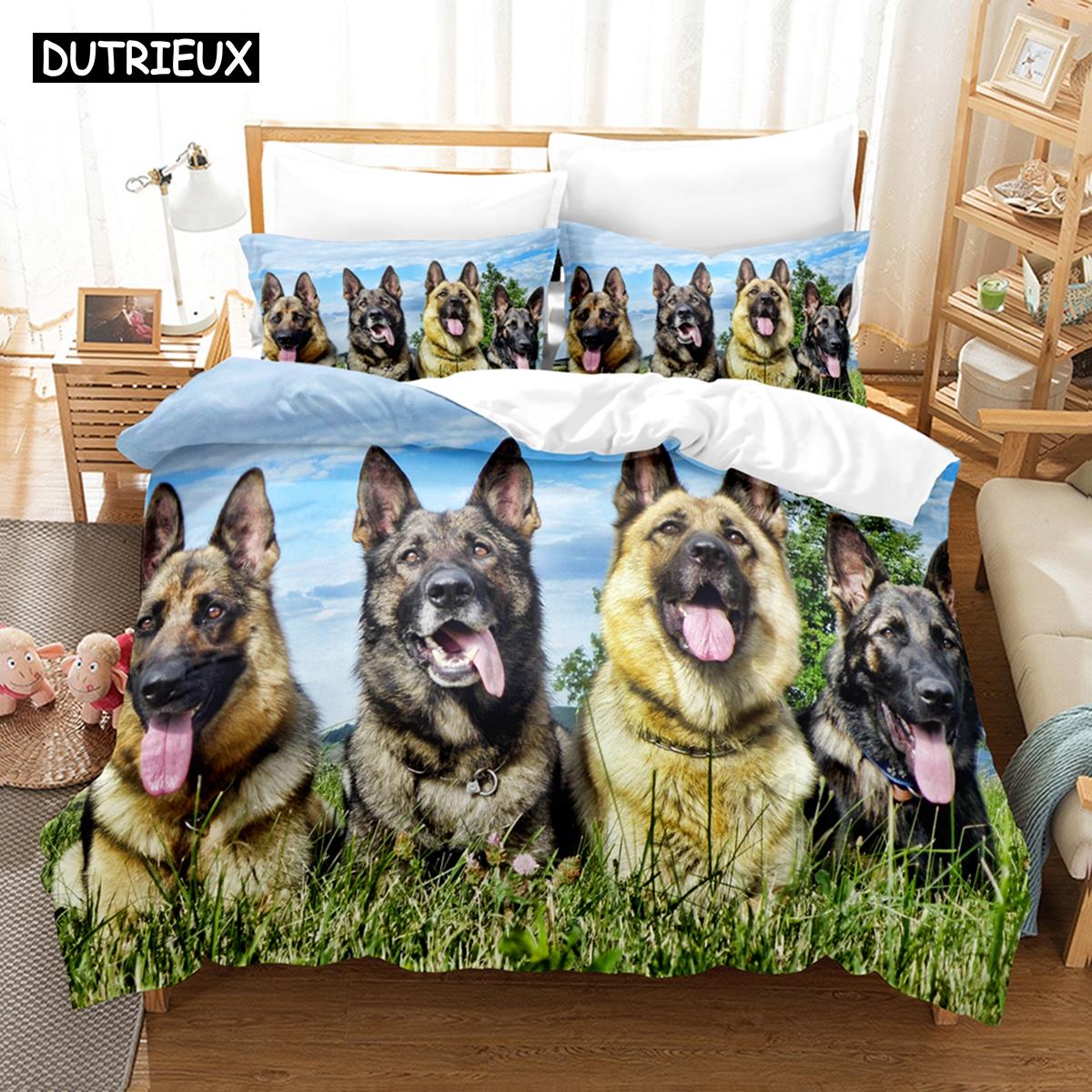 

3D-печатный комплект постельного белья с изображением животных и собак, пододеяльник с наволочкой, двуспальная кровать, односпальная кровать, 3D-печатный комплект постельного белья с изображением аниме My Dress-U EU single(135x200cm)