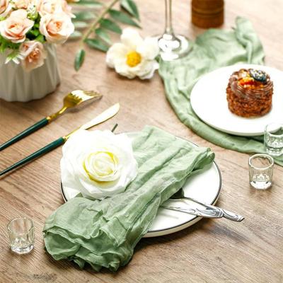 1PC 20x20Inch Boho Napkins Handmade Cloth Napkins with Wrinkled Gauze Table Napkins for Dinner Wedding Birthday Party Home Decor