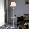 Modern Floor Lamp with Integrated Side Table