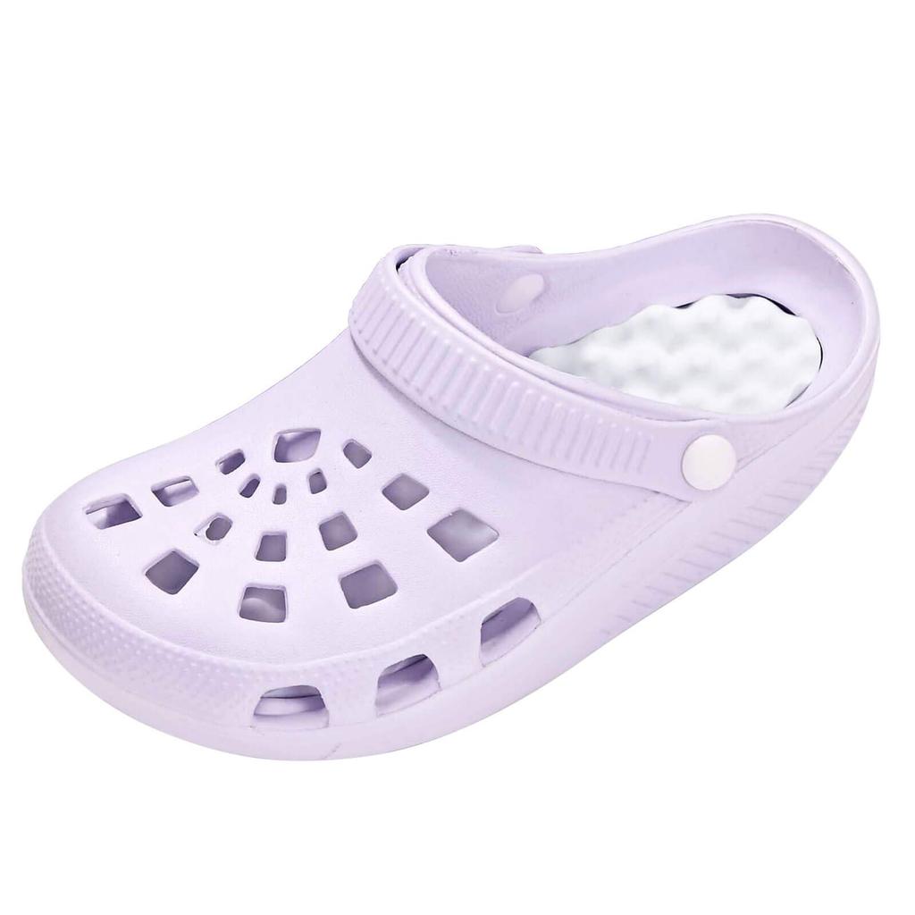 Anfamie Nurse for Nursing Sizes Lavender Sandals, Lightweight, 2-Way, Wide, Sweat-Resistant, Care, Women's, 23.5-24.0cm,
