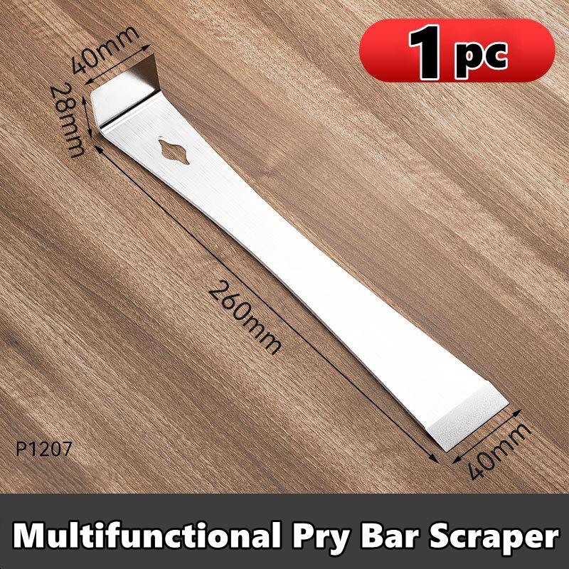 

3 in 1 Stainless Steel Pry Bar Scraper Flat Metal Scraper Nail Puller Wooden Board Removal Tool for Paint Removal Honey Cutting