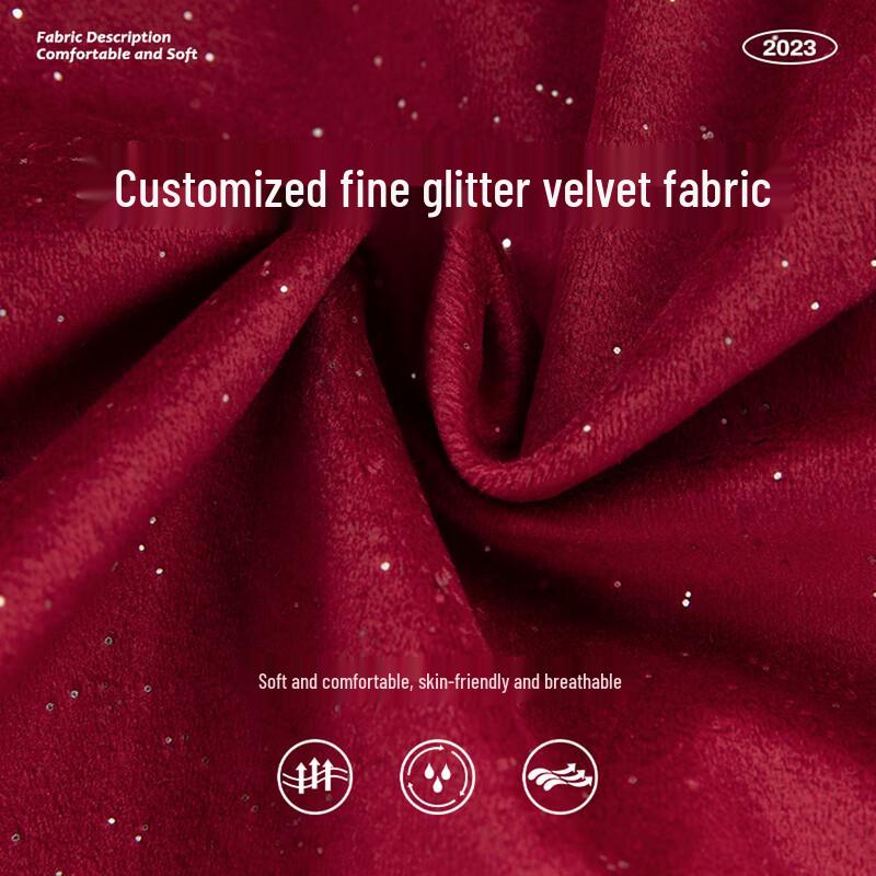 UNIFREE French Velvet Backless A-Line Dress