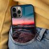 Sunset Silicone Soft Phone Case for iPhone 17 Air 16e Pro max 15 Pro 13 14 Plus 11 12 MagSafe Magnetic Coque