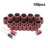 100PCS Drill Mounted Sanding Sleeves for Fine Polishing of Hard Materials Including Stone Jade and Various Metals
