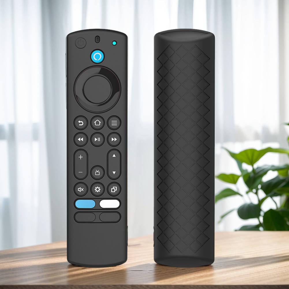 Silicone Protective Case with Lanyard Protective Skin Sleeve Shockproof Luminous for Fire TV Alexa Voice Remote Cover