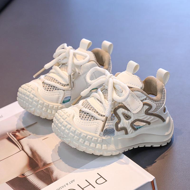 Kids Sports Sandals Hollowed-out Boys Girls Running Shoes Non-slip Soft Sole 2025 Summer New Children Sneakers Hollowed-out