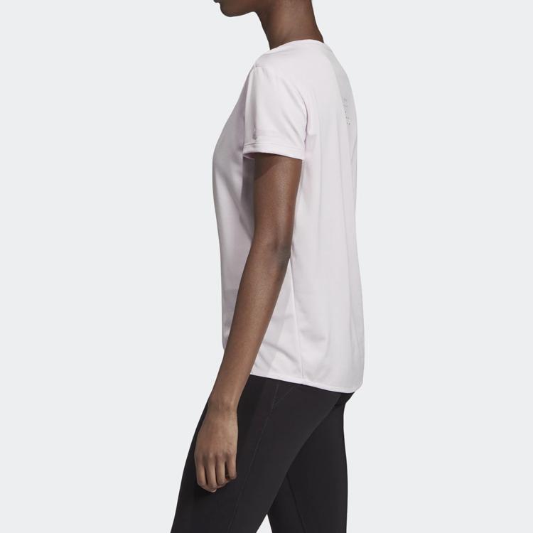 adidas Training Sports Round Neck Short Sleeve T-Shirt Women Tops Sky-Blue EI6384