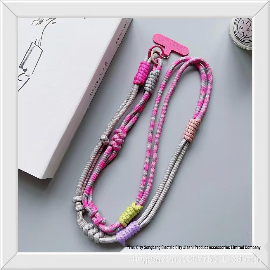 Dopamine-Colored Long Woven Anti-Lost Keychain Bag Strap