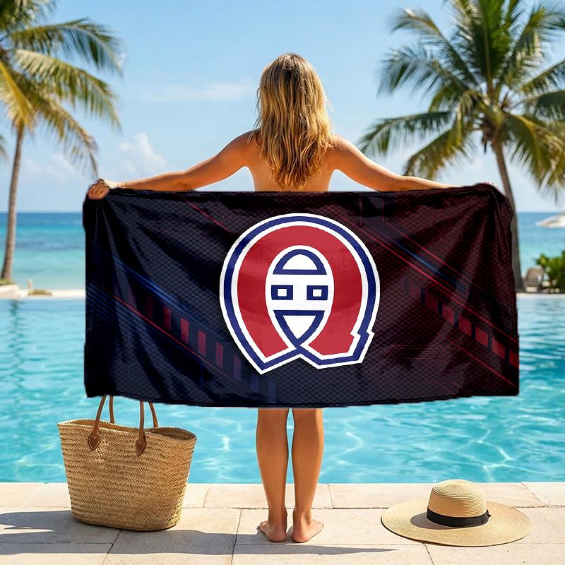 Montreal Canadiens Mode Strandtuch Tragbar Weich Schnelltrocknend Handtuch Für Schwimmen Camping Urlaub