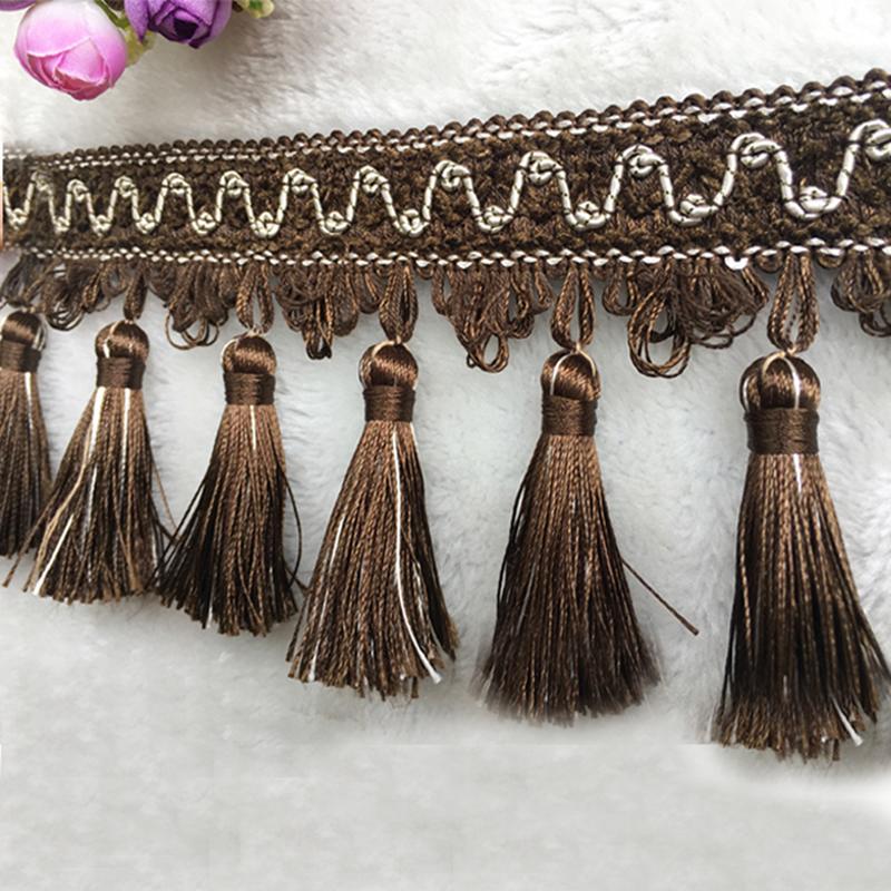 3/1M Gold/Beige/Red Long Sewing Tassel Fringe Lace for Home Accessories Trim Curtain Decoration Thread Tablecloth DIY Tassle 
