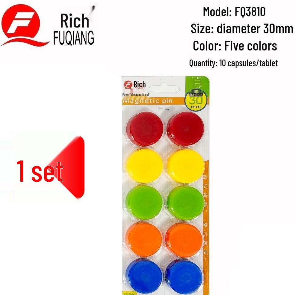 Transparent Magnetic Pushpins – 20/30/40mm Round Whiteboard Magnets for Office & Teaching, Strong Magnetic Force