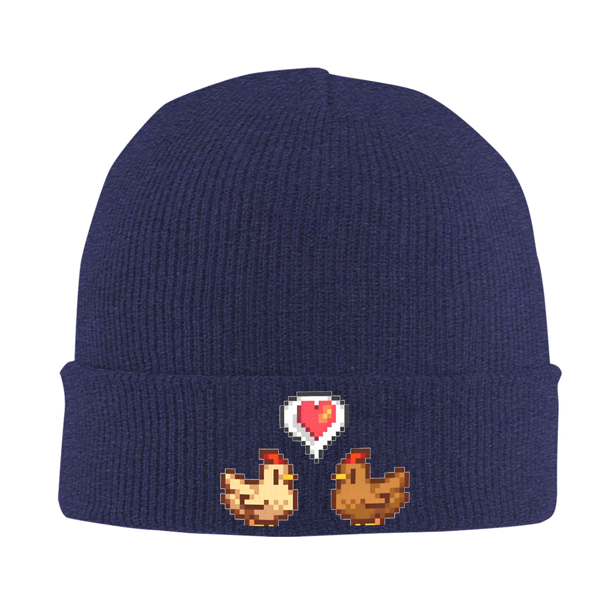 

Stardew Valley Chicken Love Beanie Hats Custom Bonnet Hats Adult Unisex Cool Kpop Skullies Beanies Winter Head Wrap Caps One Size