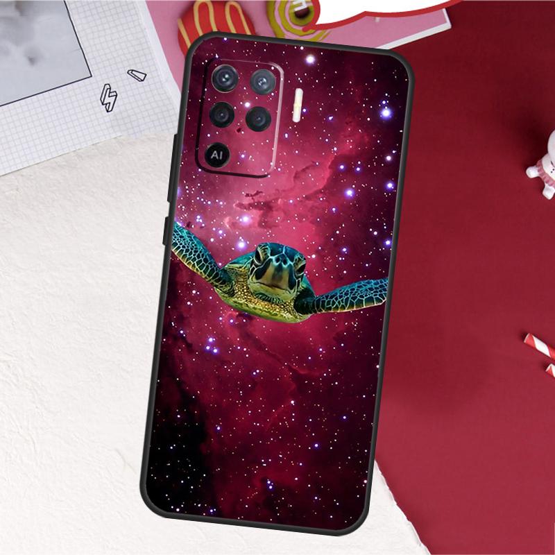 Cute Cartoon Turtles Case For Oppo A17 A57 A77 A74 A54 A94 A78 A98 A18 A60 A80 A40 A38 A58 A96 A76 A16 A15 A5 Pro