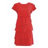 Women's Short Sleeve Crew Neck Ruffle Tiered Layered Flowys Swing Long Midi Dress Summer Dresses Casual Loose Dresses
