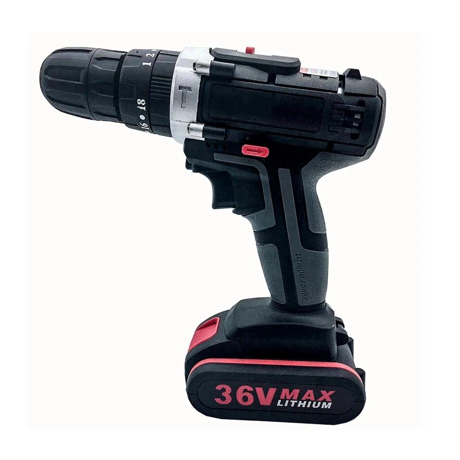 

z 36V Акумуляторний літій-іонний акумулятор Живлення Акумуляторний ударний дриль Багатофункціональний електричний ручний дриль Промислова електрична викрутка