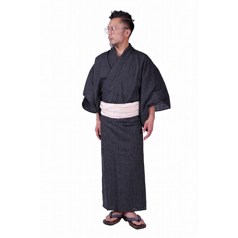 Yukata Set Your Own Includes and Waist Cord Easy and Convenient for and Events Your Own Size SAKIKU-EN Ready-to-Wear Men's 4-Piece (Select Pattern) -