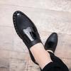 Fashion Platform leather shoes Men Brogue Patent Casual Shoes Man lace up Oxford Dress Shoes Elevator Formal club party