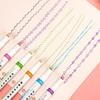 6pcs Line Highlighter Pen Fast Drying Curve Highlight Hand Paint Marke for Writing Note Taking Drawing Scrapbook Art Office School