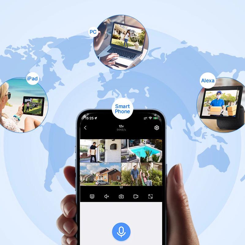 5MP HD Outdoor Wireless Surveillance Camera with Waterproof Design & Voice Intercom