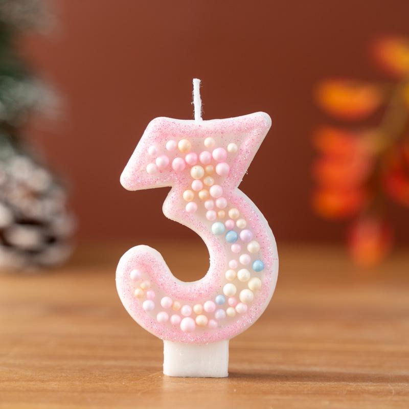 Macaron Foam Ball Birthday Candle for Kids' Cake Party Decoration