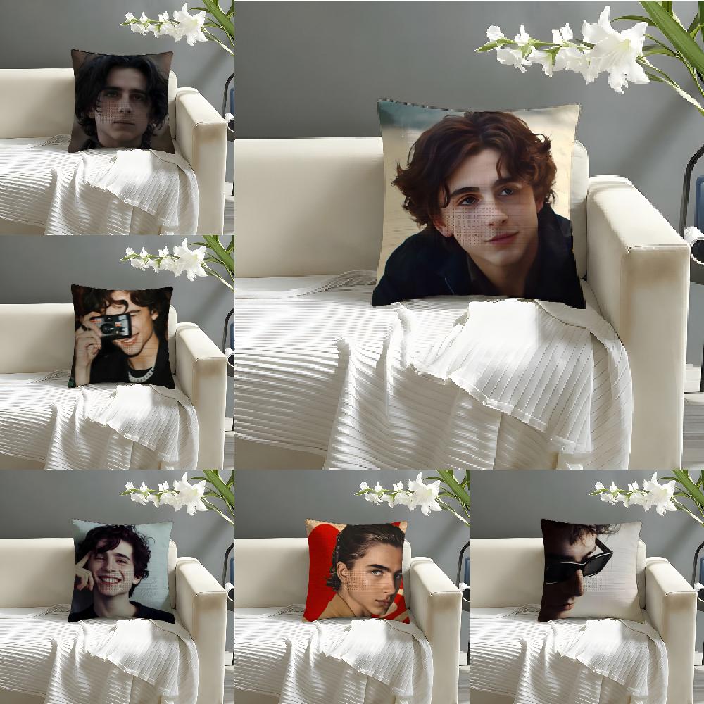 Junger Schauspieler Star T-Timothee C-Chalamet Kissenbezug Leinenkissenbezug Sofa Heimdeko Kissenbezug Kissenhülle