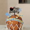 3pcs Acrylic Cake Topper for Boys' Birthday Party Football Rugby Tennis Designs Sports Themed Cake Decoration