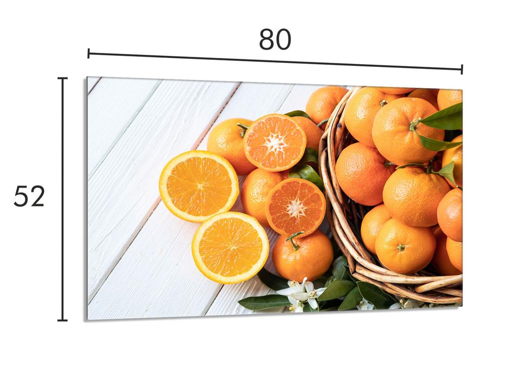 Szklana Płyta Ochronna Na Kuchenkę 80x52 Owoce