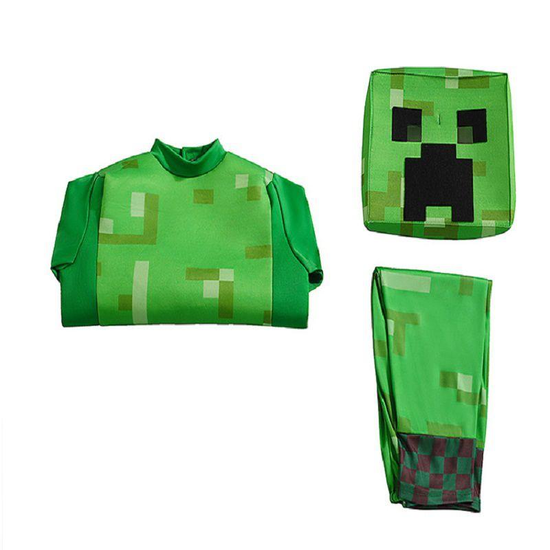 Halloween Minecraft Cos Performance Costume Childrens Costume Threepiece Set