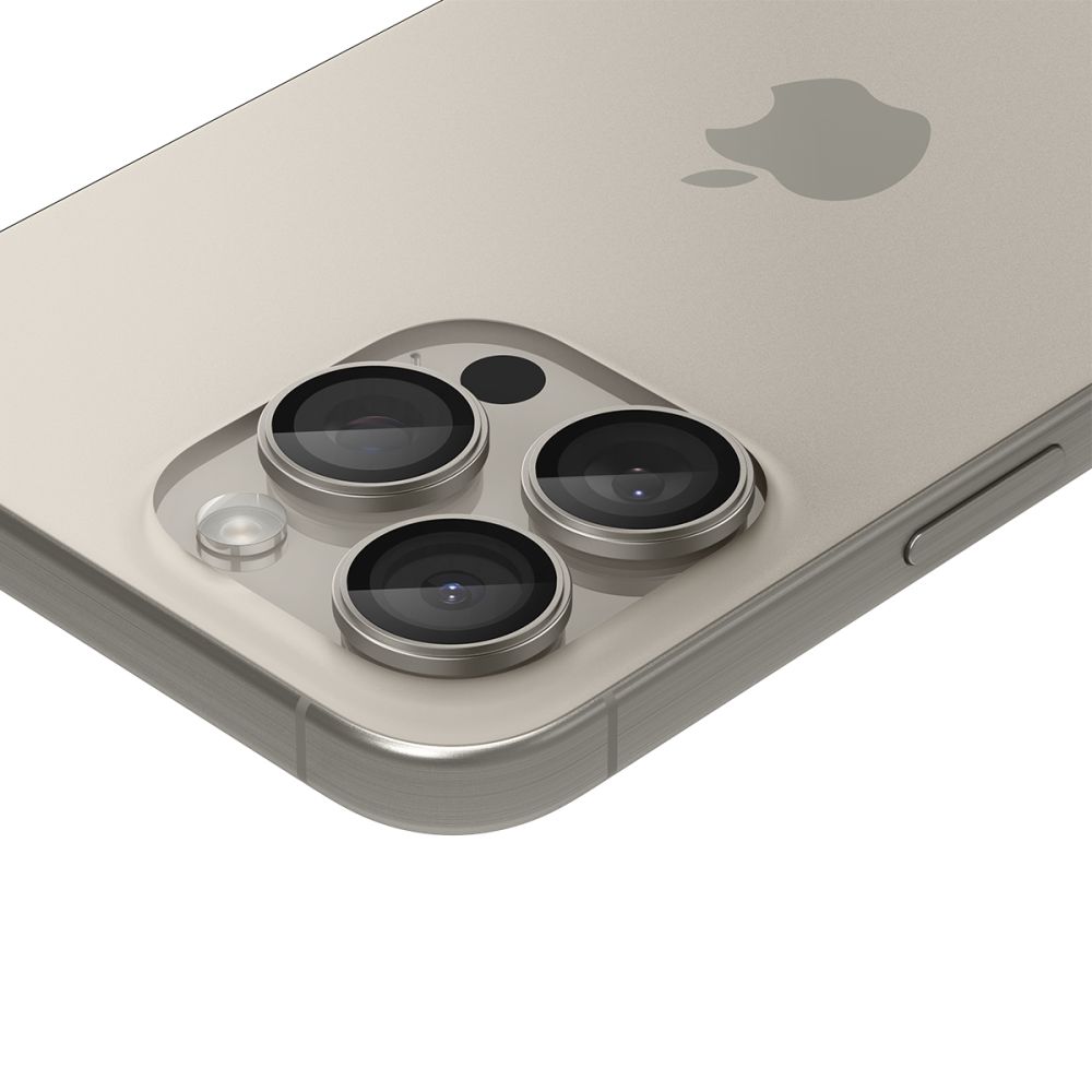 Osłona Aparatu Spigen Optik Pro Glas.tr Ez Fit Camera Protector 2-Pack Iphone 14 Pro / Pro Max / 15 Pro / Pro Max / 16 Pro / Pro Max Natural Titanium
