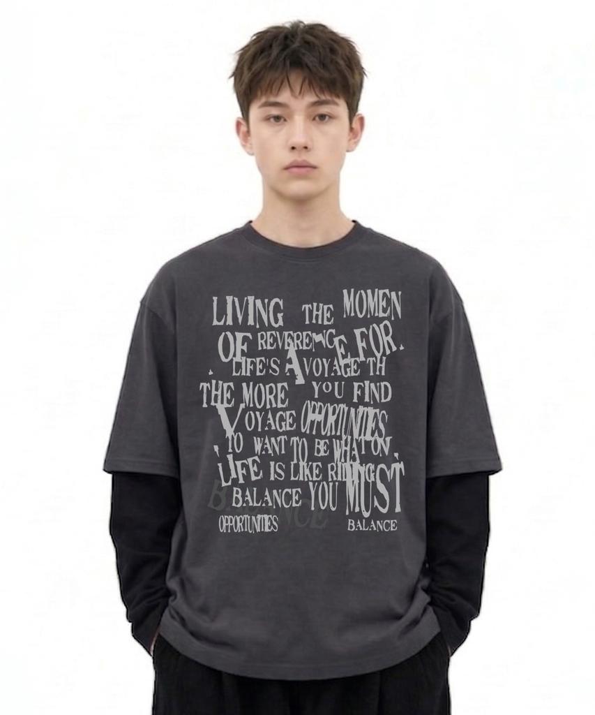 VANNWORKS Layered Balance Long Sleeve (Vvll0227) Charcoal/Black